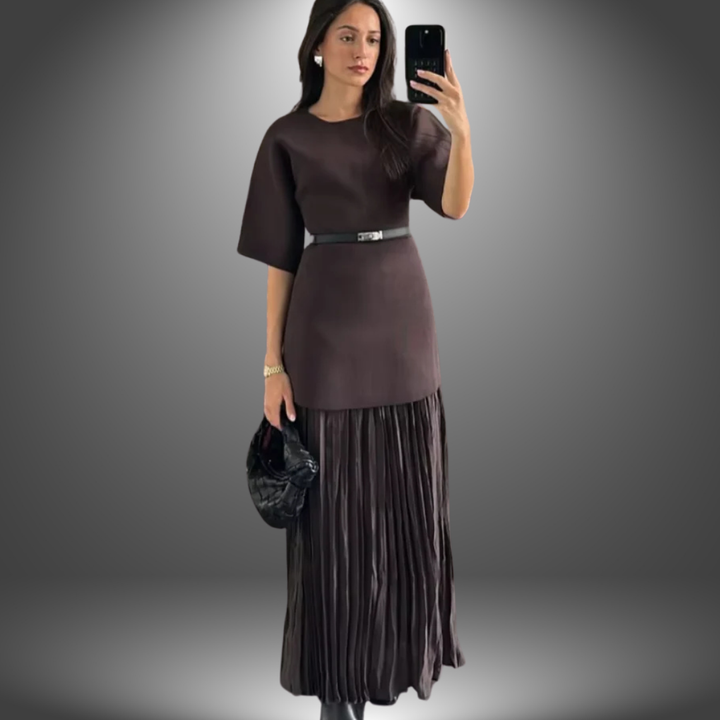 Anabella | Pleated Maxi Dress