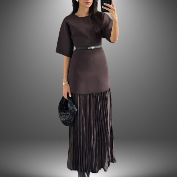 Anabella | Pleated Maxi Dress